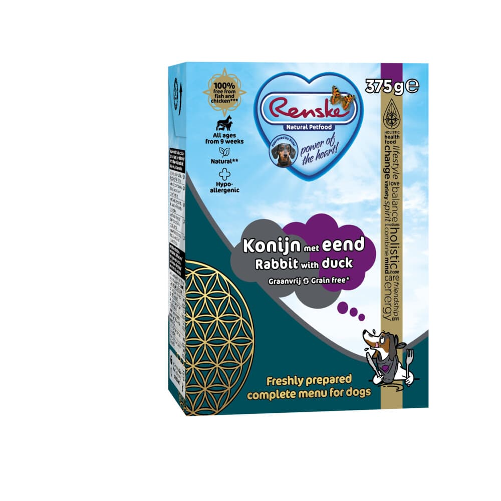 Renske Vers Graanvrij Tetra Hondenvoer Nat Konijn met Eend 375 gr
