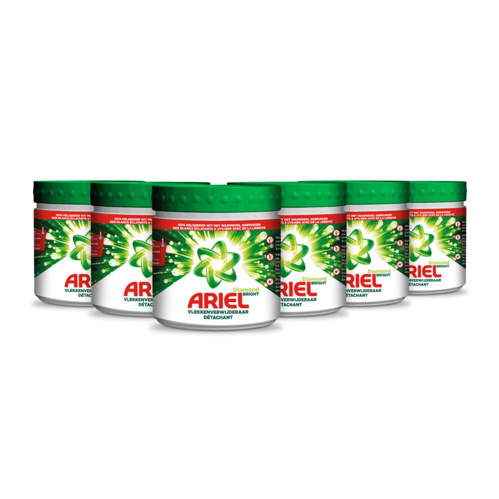 6x Ariel Vlekverwijderaar Diamond Bright Witte Was 500 gr