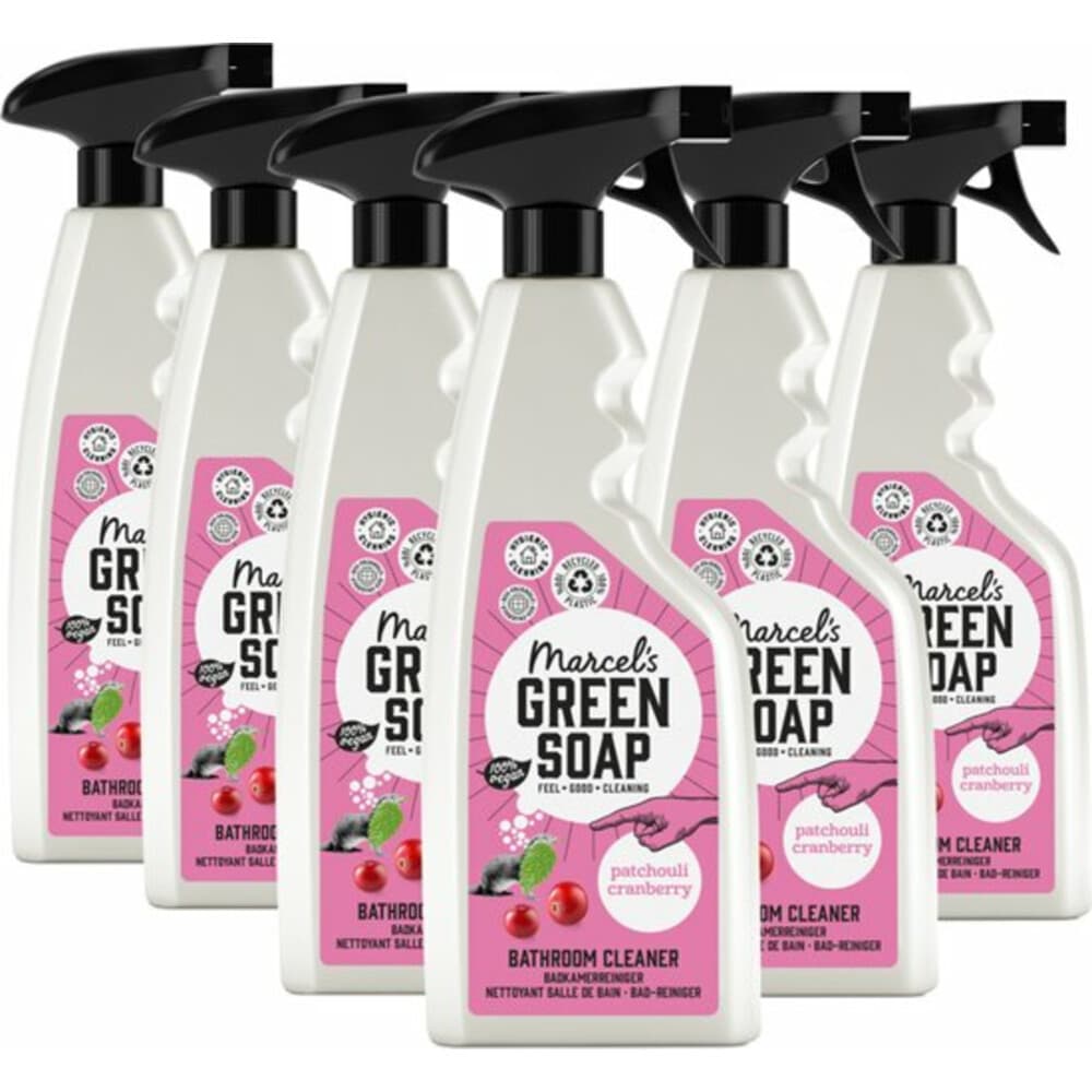 6x Marcel's Green Soap Badkamerreiniger Patchouli&Cranberry 500 ml