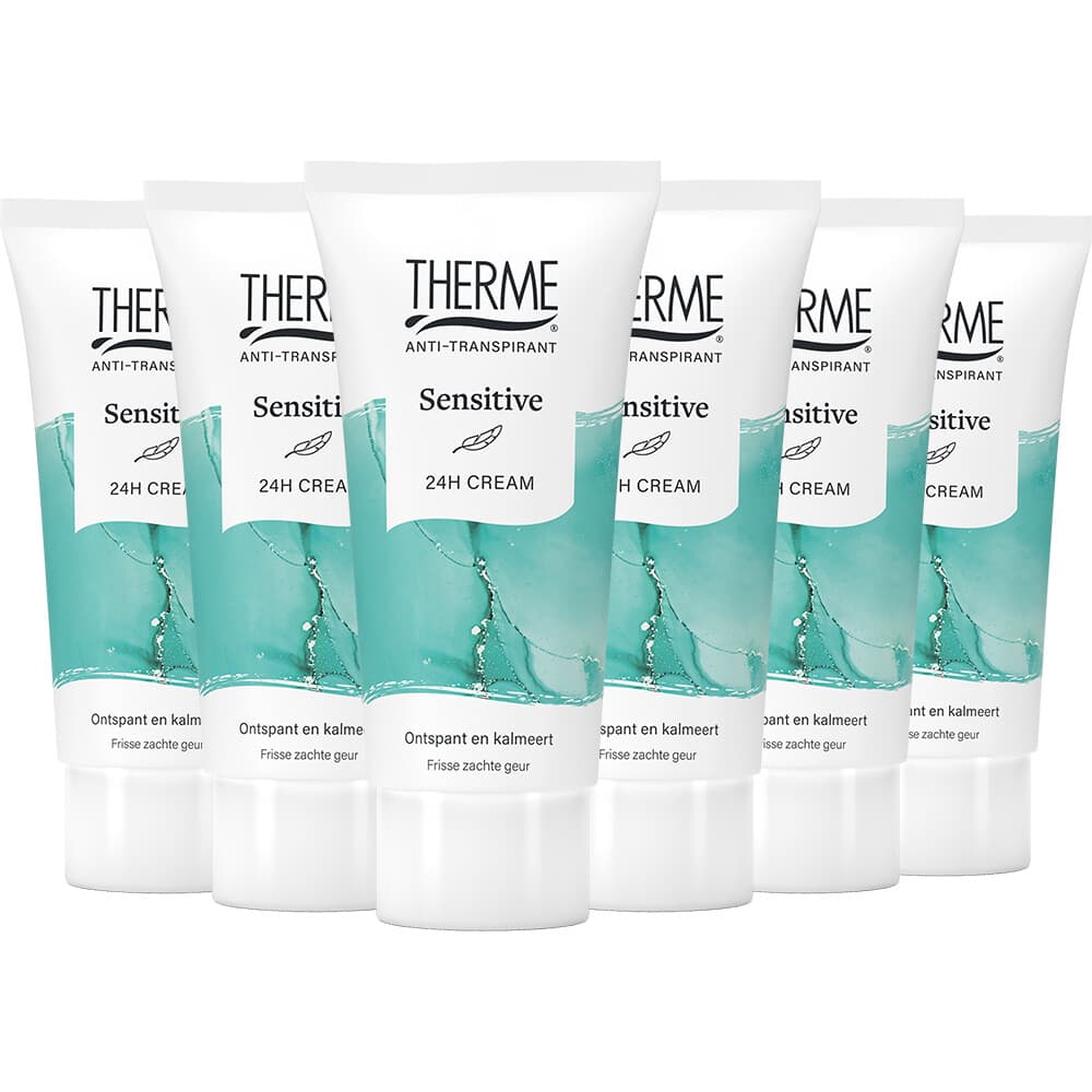 6x Therme Anti-Transpirant Sensitive Crème 60 ml