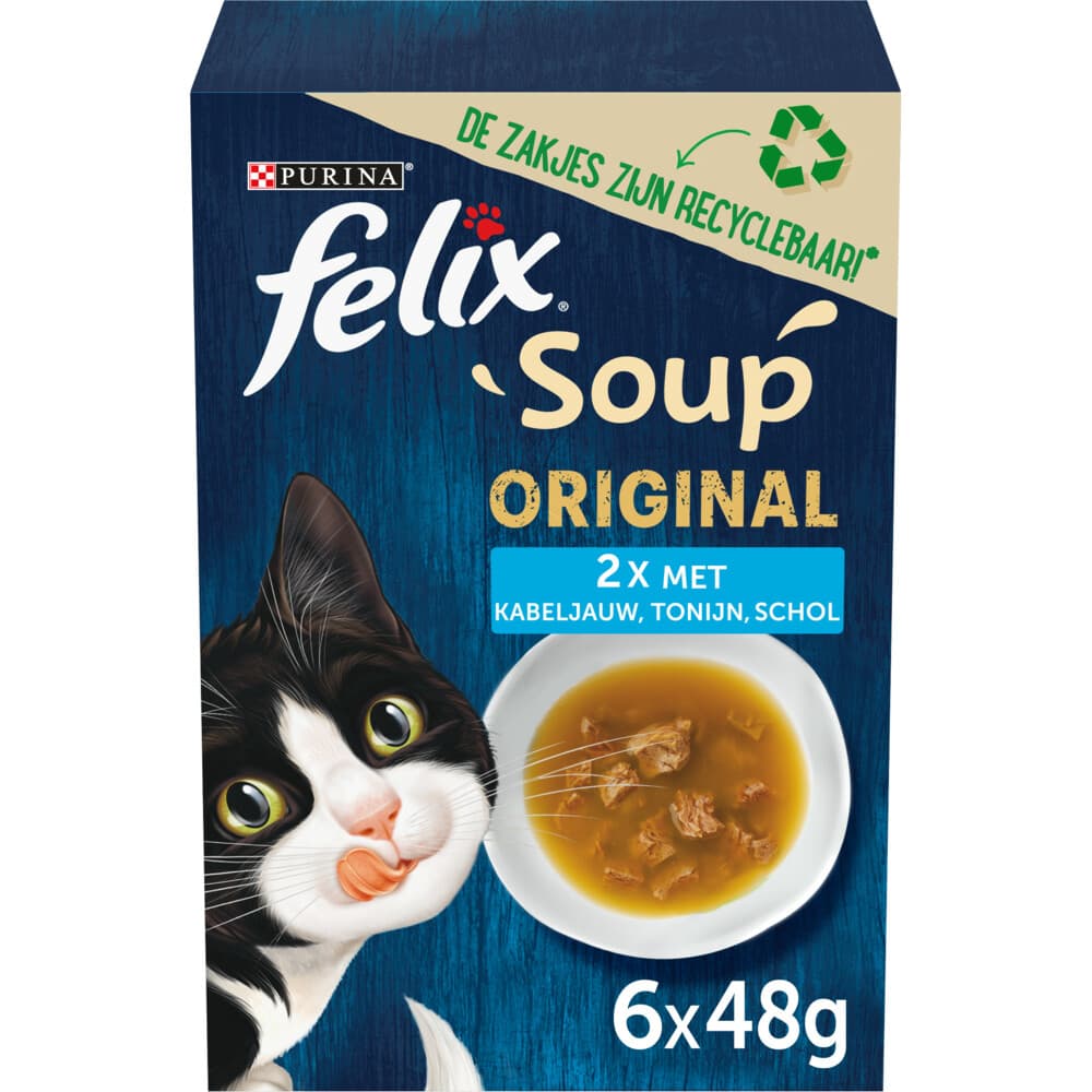 8x Felix Soup Vis Selectie 6 x 48 gr