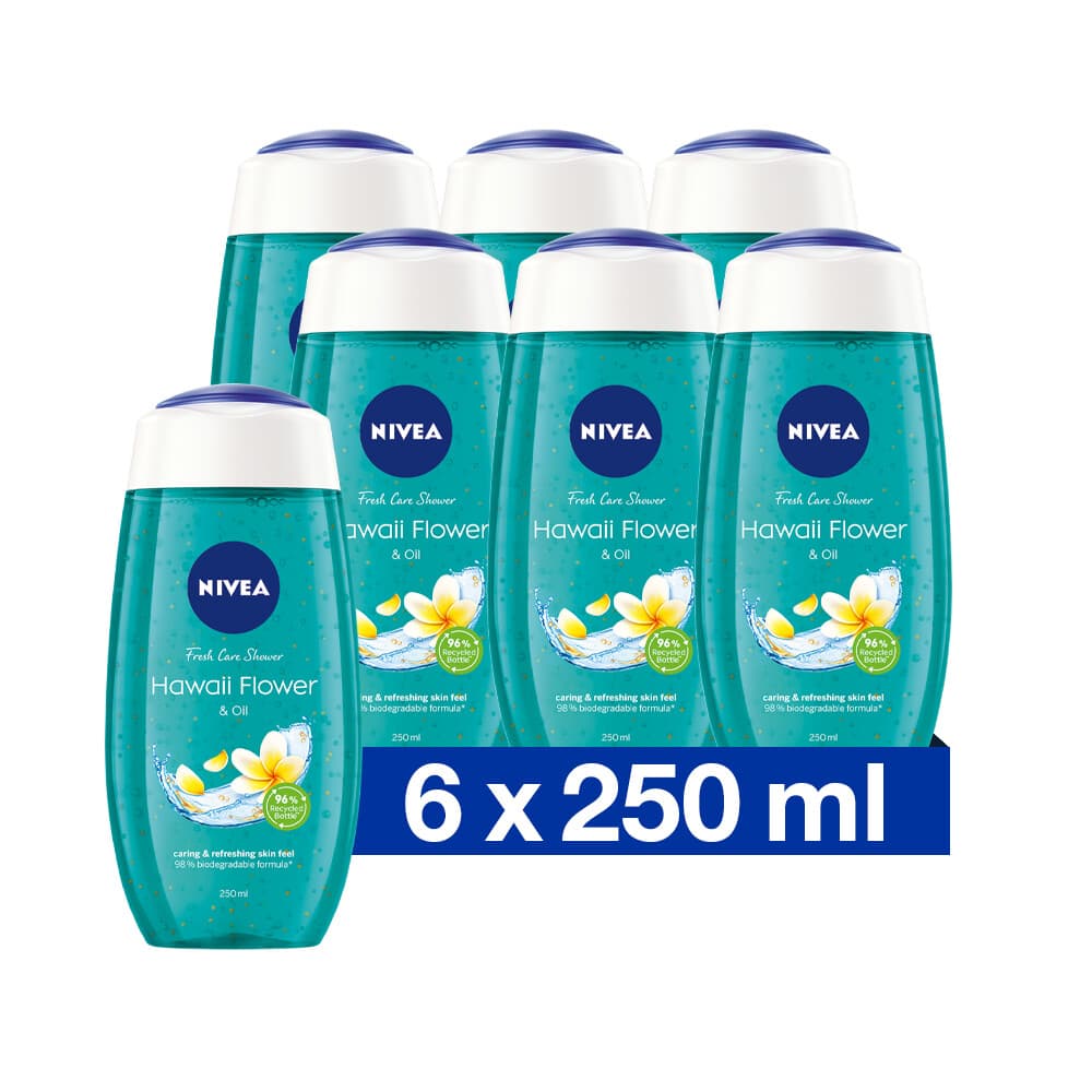 6x NIVEA Douchegel Hawaii Flower&Oil 250 ml