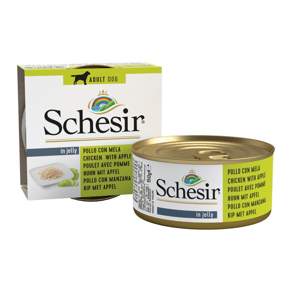 10x Schesir Hondenvoer Kip - Appel 150 gr