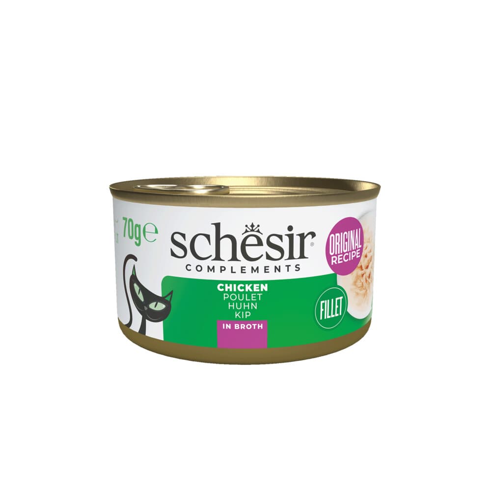 Schesir Kattenvoer Kipfilet in Bouillon 70 gr