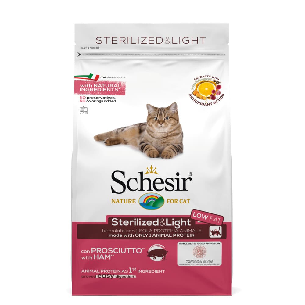 Schesir Kattenvoer Dry Sterilized Ham 1,5 kg