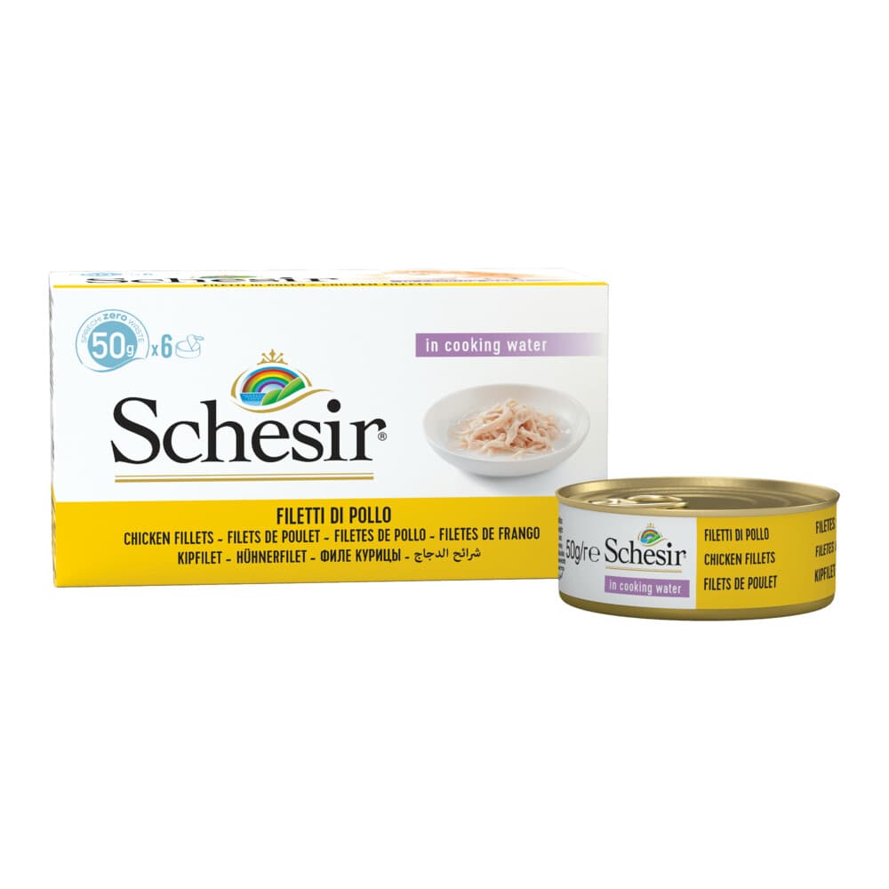 Schesir Kattenvoer Kipfilet - Rijst 6 x 50 gr