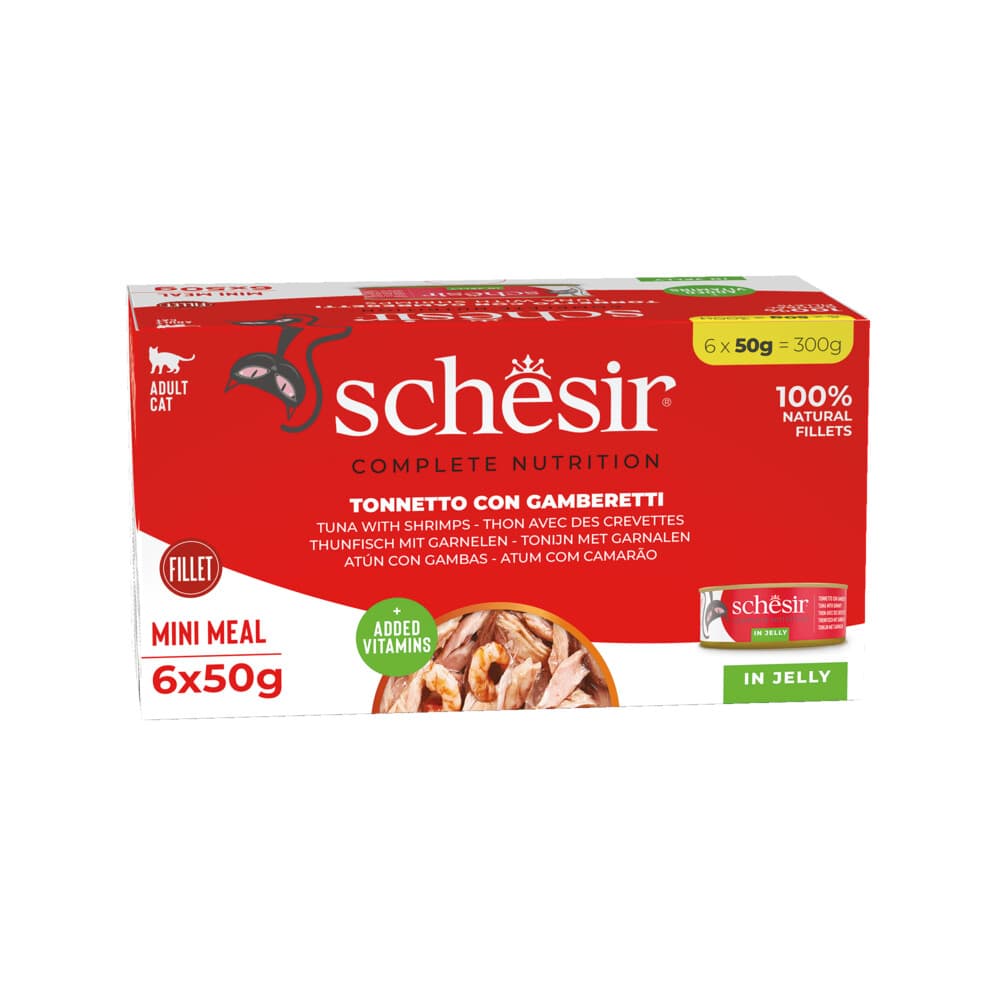 Schesir Kattenvoer Tonijn - Garnaal 6 x 50 gr