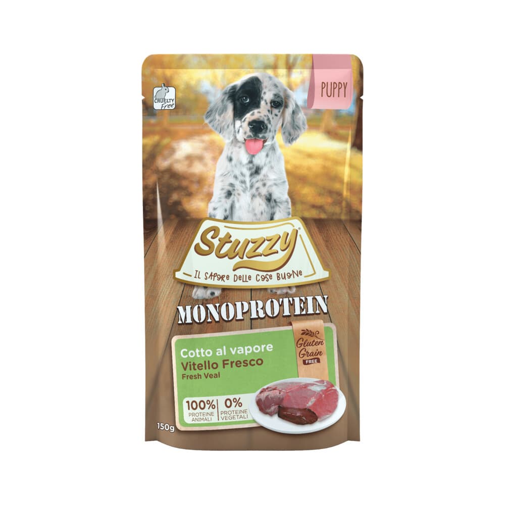 12x Stuzzy Hondenvoer Puppy Monoprotein Graanvrij Kalf 150 gr