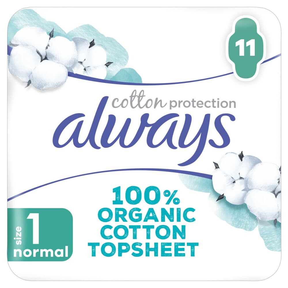 Always Maandverband Bio Cotton Protection Ultra Normal met Vleugels 11 stuks