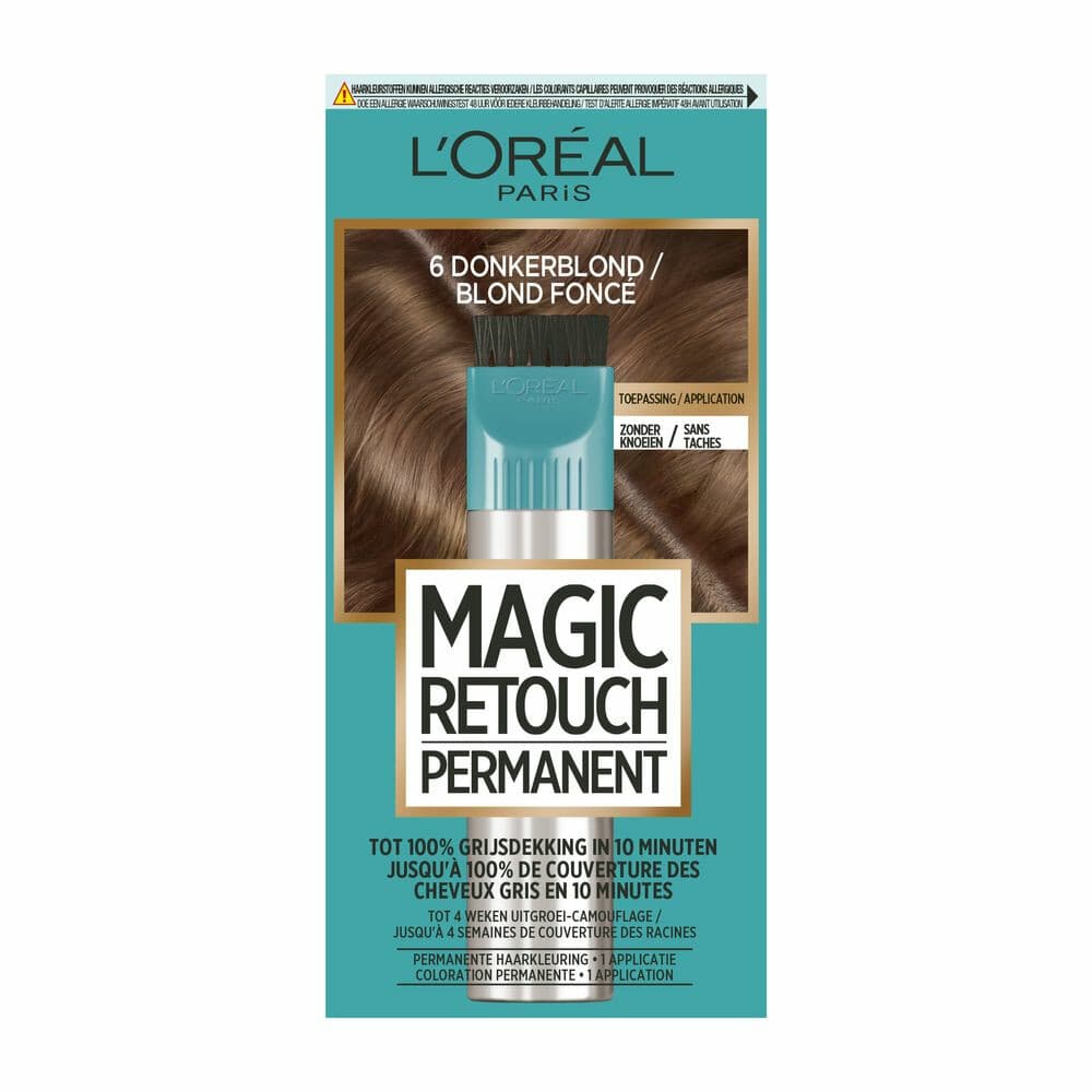 1+1 gratis: L'Oréal Magic Retouch Permanent 6 Donkerblond 95 gr