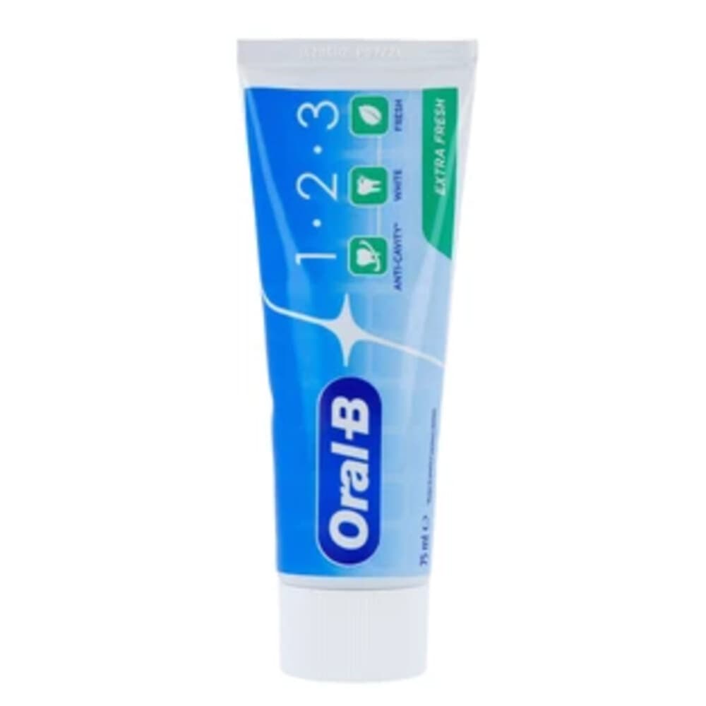 6x Oral-B Tandpasta 1-2-3 Frisse mint 75 ml
