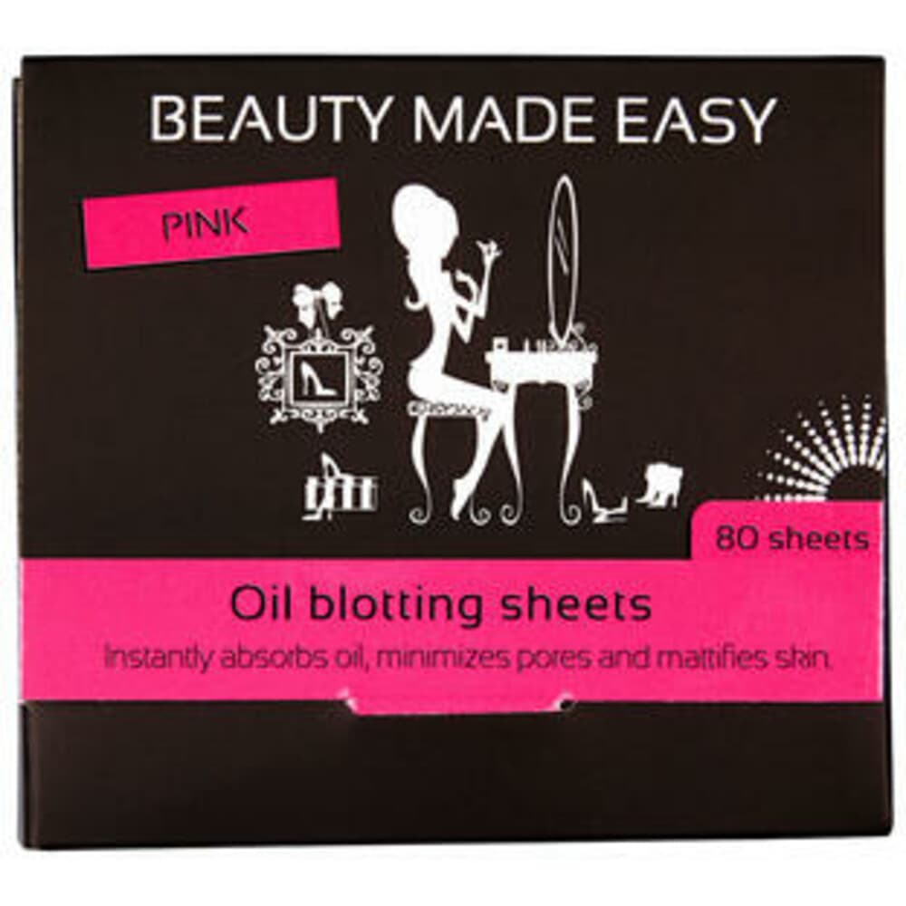 3x Beauty Made Easy Oil Blotting Sheets Pink 80 stuks