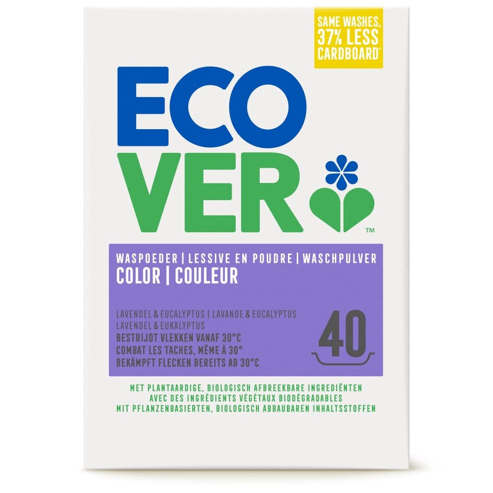 Ecover Waspoeder Color 40 Wasbeurten 3000 gr