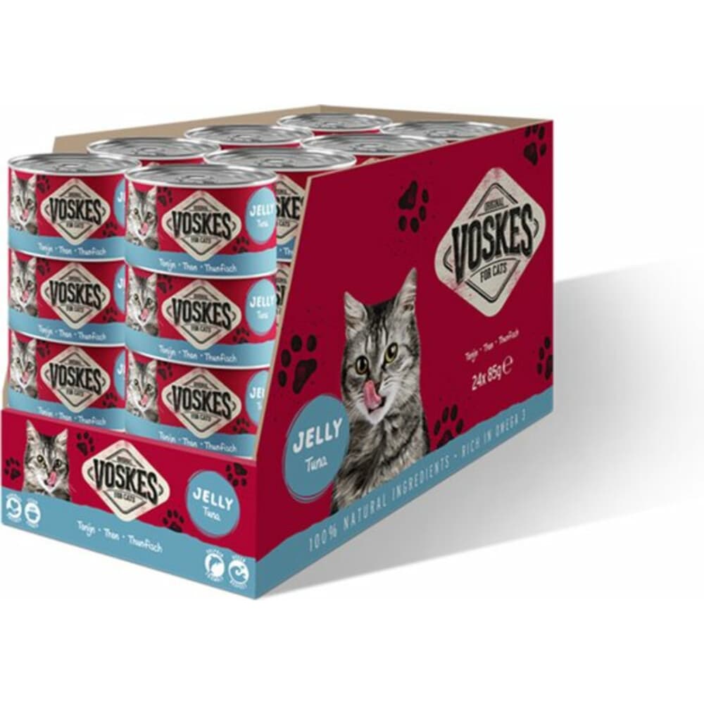 24x Voskes Kattenvoer Nat Tonijn 85 gr