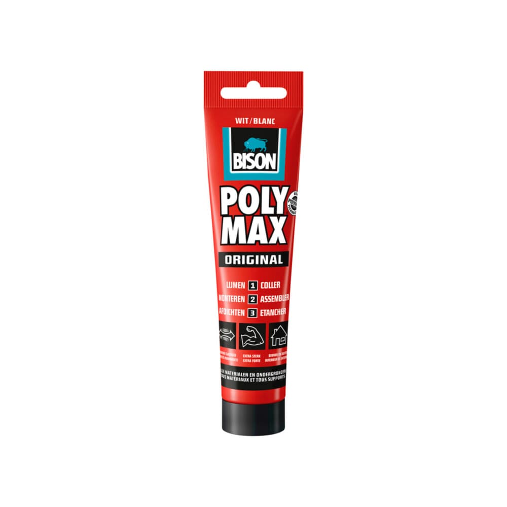 6x Bison Poly Max Original Wit 165 gr