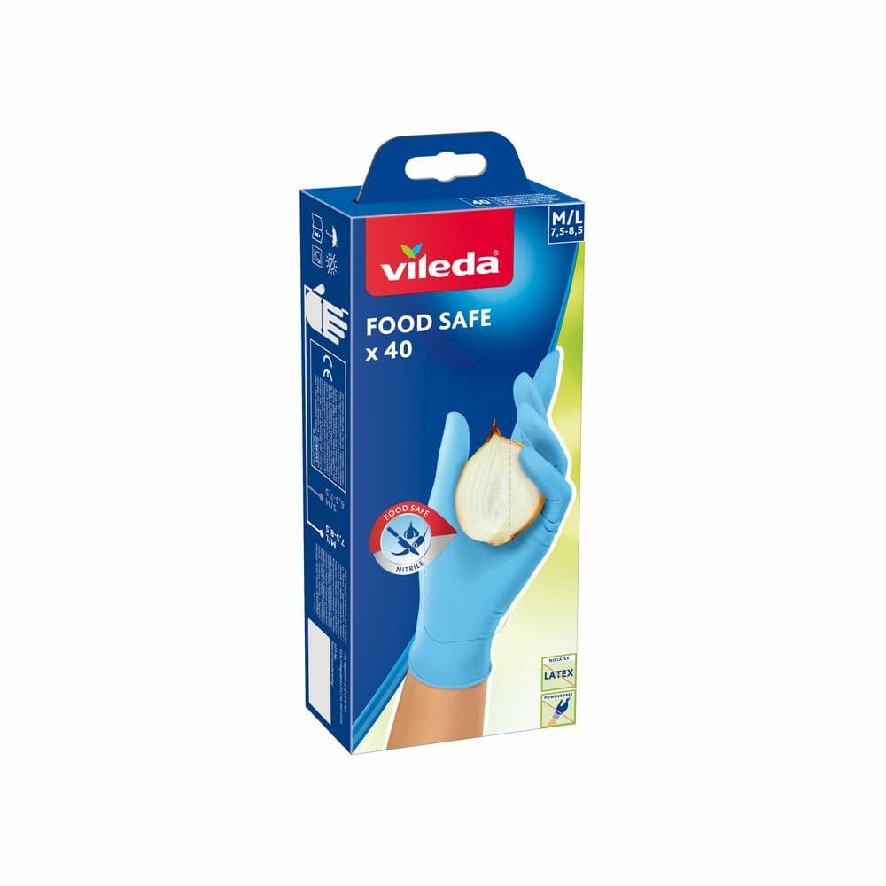 12x Vileda Food Safe Handschoenen 40 Stuks