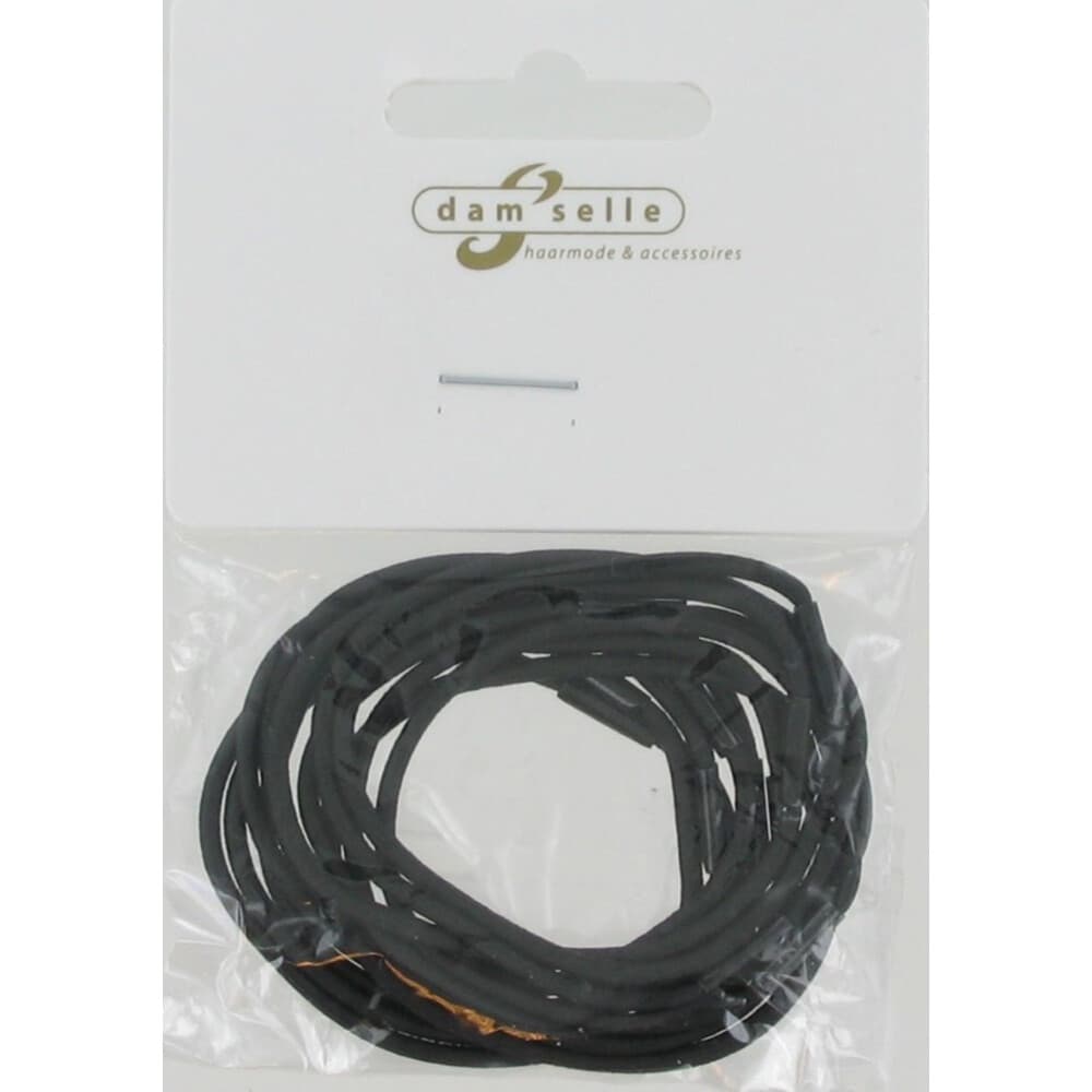 Damselle Elastiek Zwart Lang 12 stuks