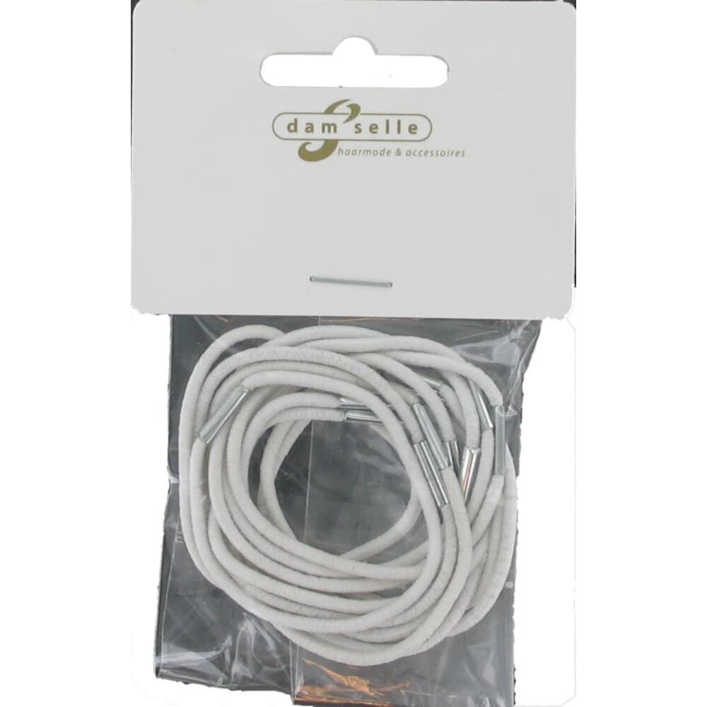 Damselle Elastiek Wit Lang 12 stuks