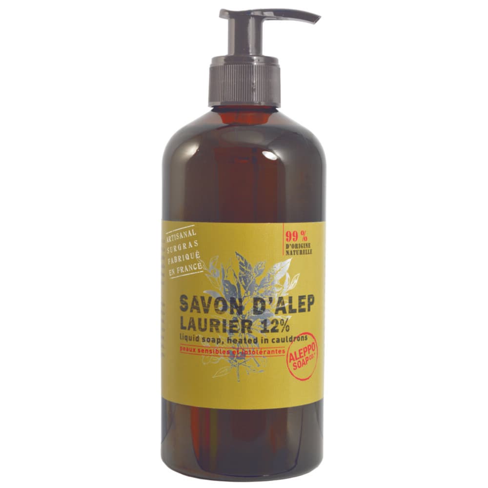 Aleppo Soap Co Zeep Vloeibaar 12% Laurier 500 ml