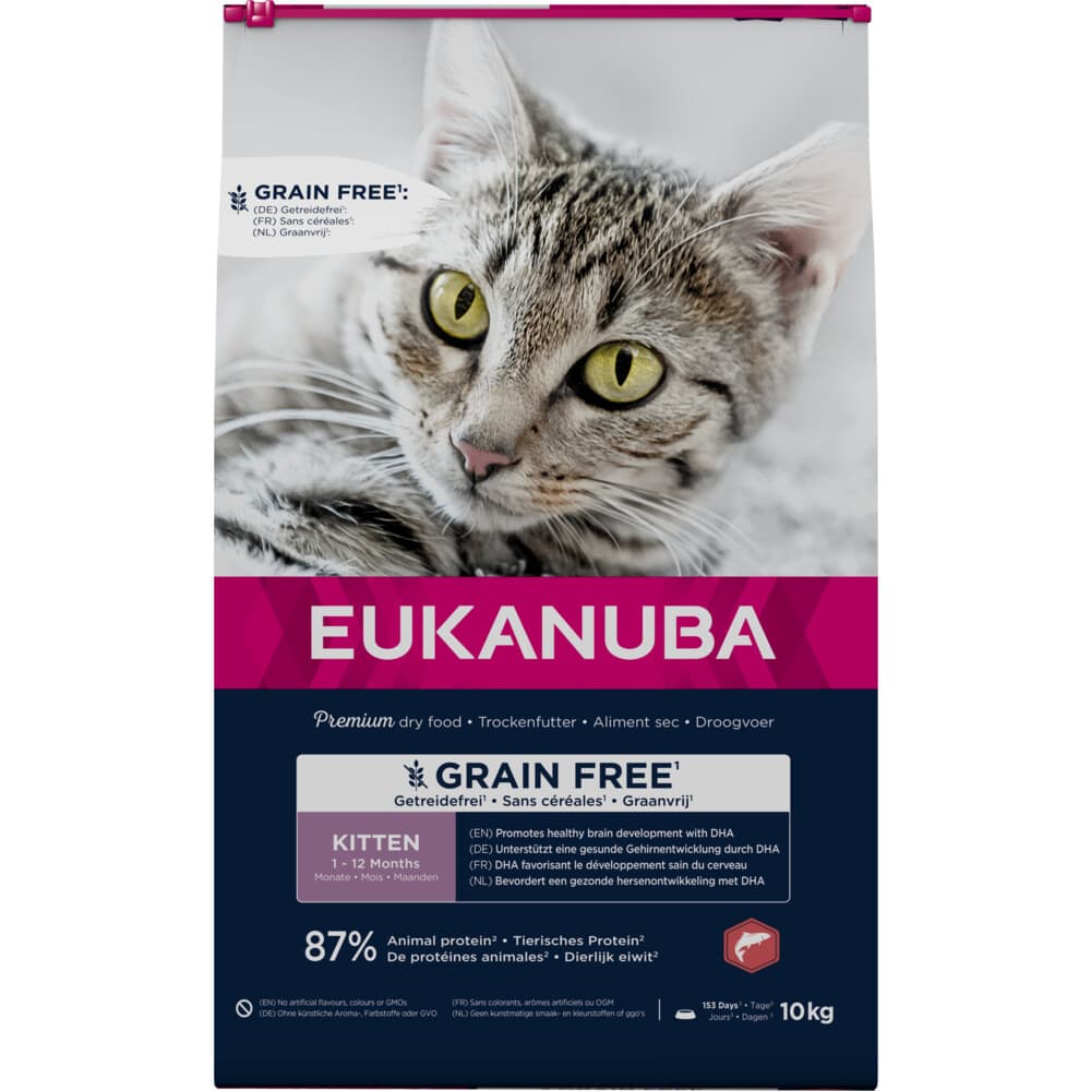 Eukanuba Kitten Graanvrij Kattenvoer Zalm 10 kg