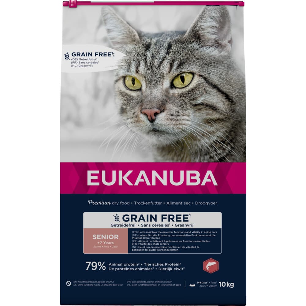 Eukanuba Senior Graanvrij Kattenvoer Zalm 10 kg