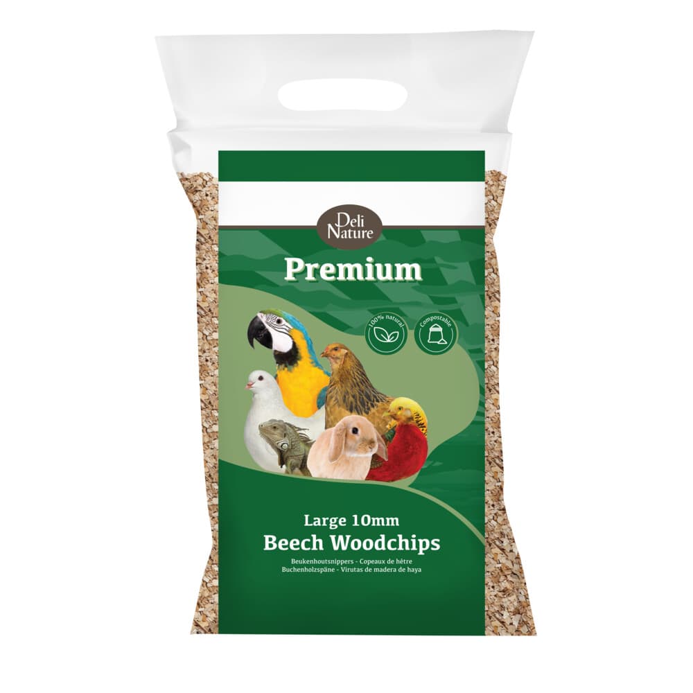 4x Deli Nature Premium Beukenhoutsnippers 10 mm Grof 5 kg