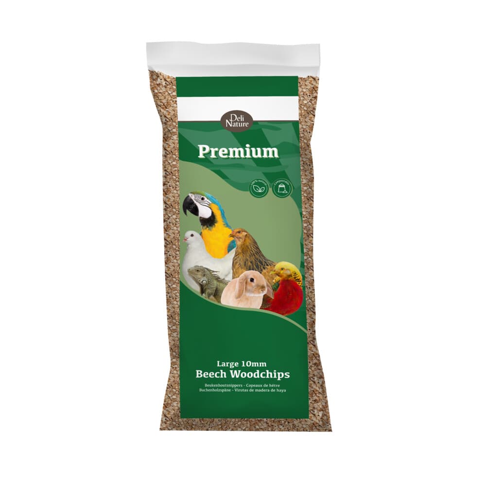 Deli Nature Premium Beukenhoutsnippers 10 mm Grof 12,5 kg