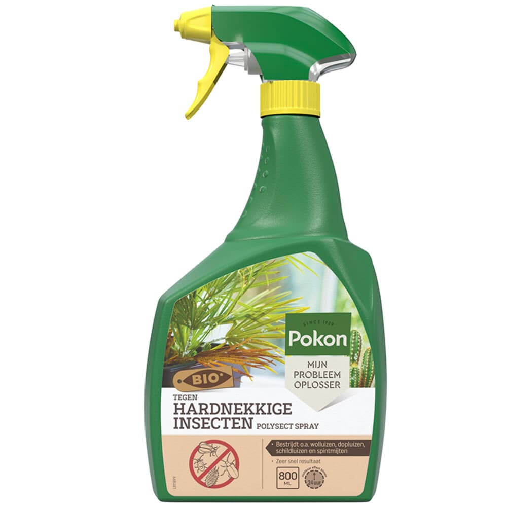 6x Pokon Tegen Hardnekkige Insecten'Polysect Spray'Biologisch 800 ml