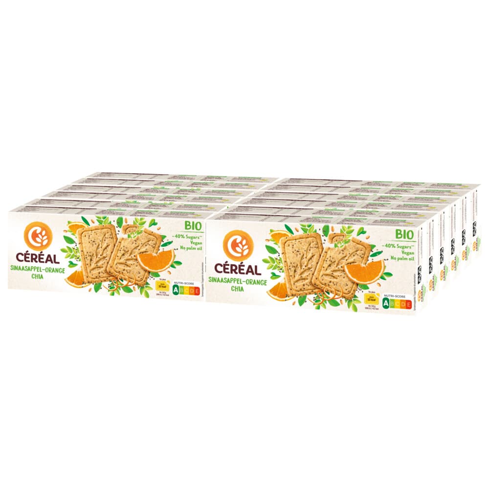 12x Céréal Healthy BIO Koek Sinaasappel Chiazaad 132 gr