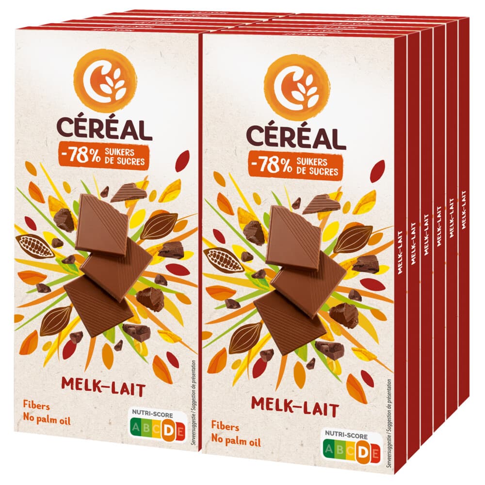 12x Céréal Chocoladetablet Melk 80 gr