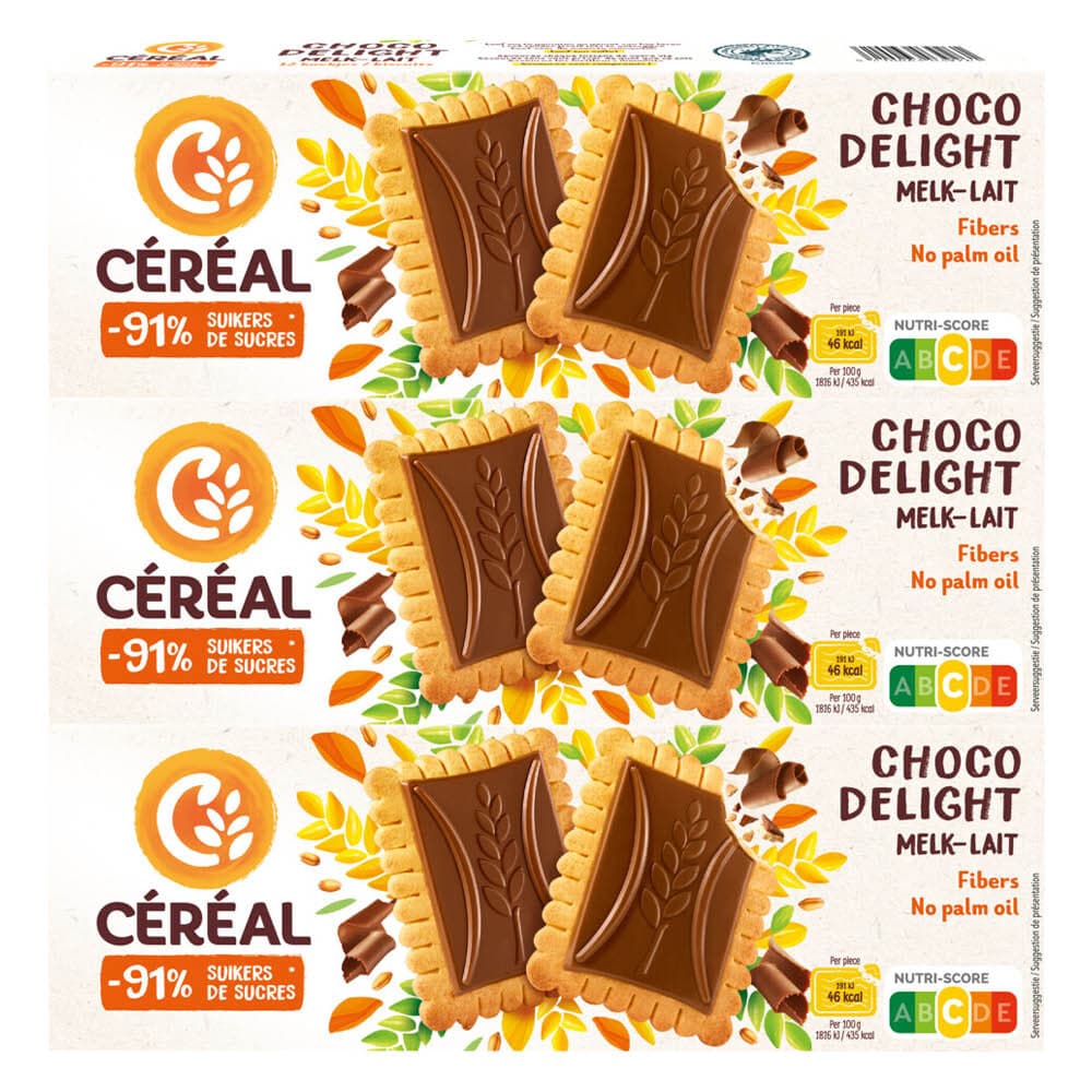 3x Céréal Chocokoek Delight Melk 126 gr