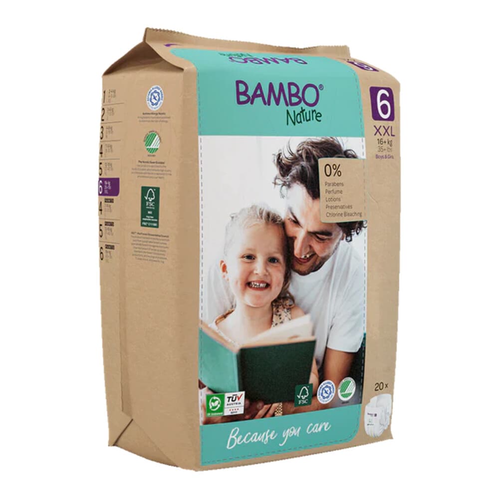 2x Bambo Nature Luiers Maat 6 (16-30 kg) 20 stuks