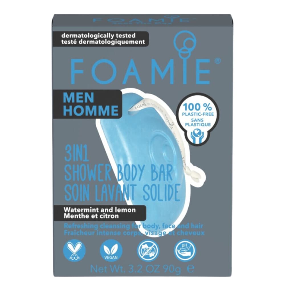 Foamie Men 3-In-1 Bar Watermint&Lemon 90 gr