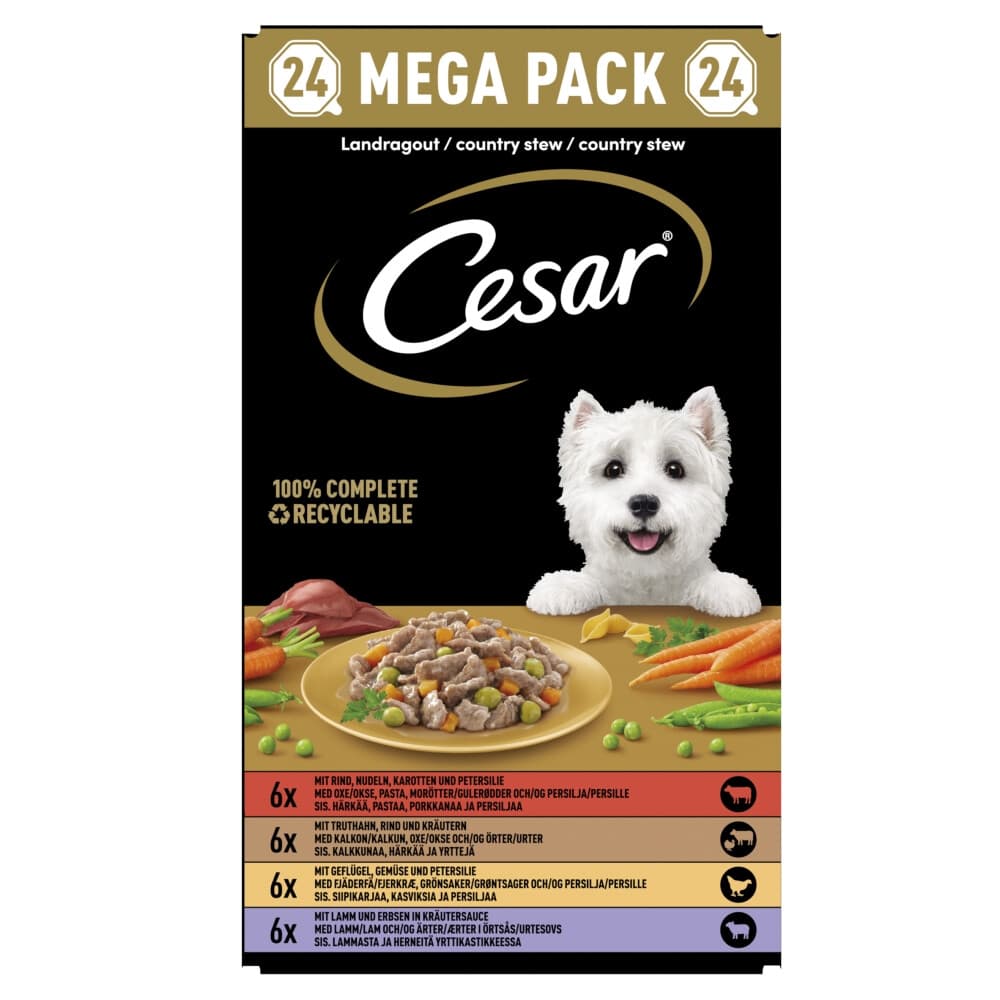 Cesar Alu Hondenvoer Multi-pack Kuipje Cuisine in Saus 24 x 150 gr