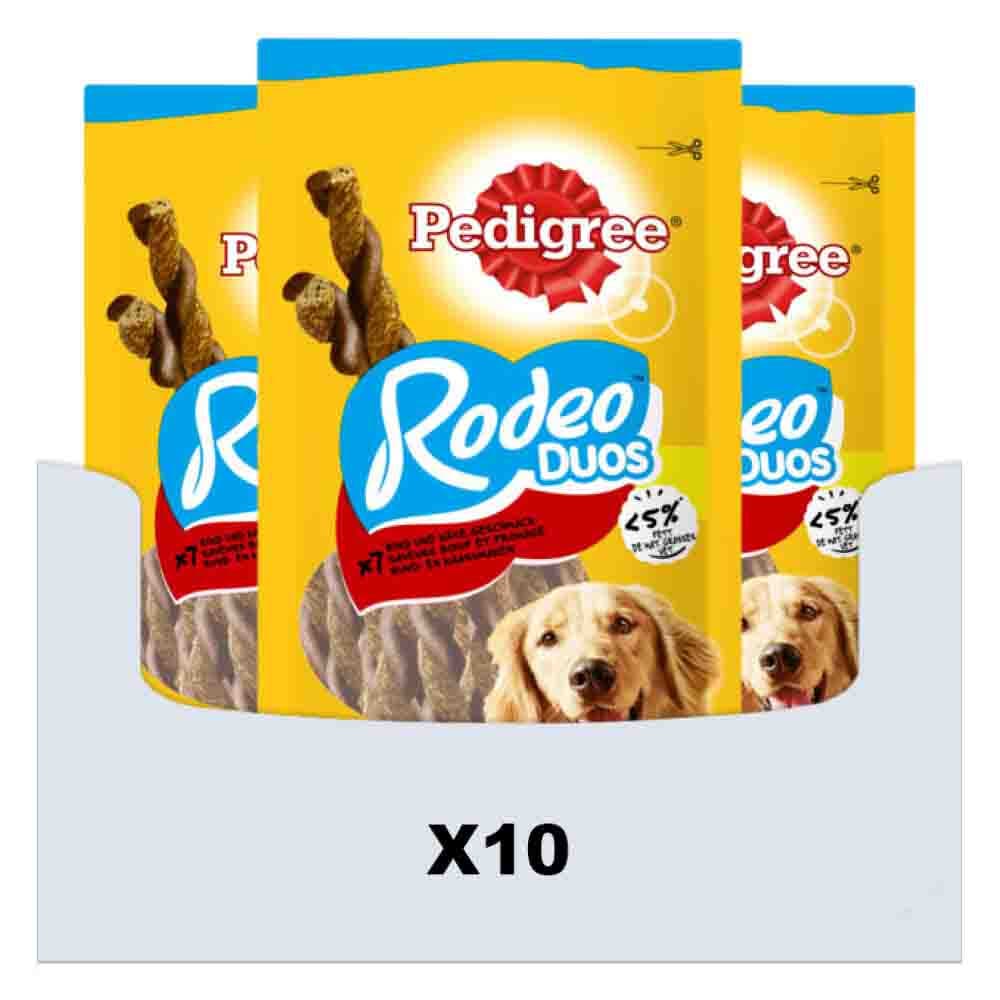10x Pedigree Rodeo Kauwsticks Duo Hondensnacks Rund&Kaas 123 gr