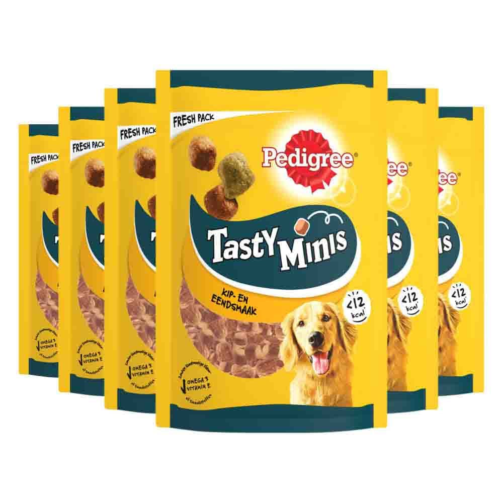 6x Pedigree Pedigree Hondensnacks Tasty Mini's Chewy Cubes 130 gr