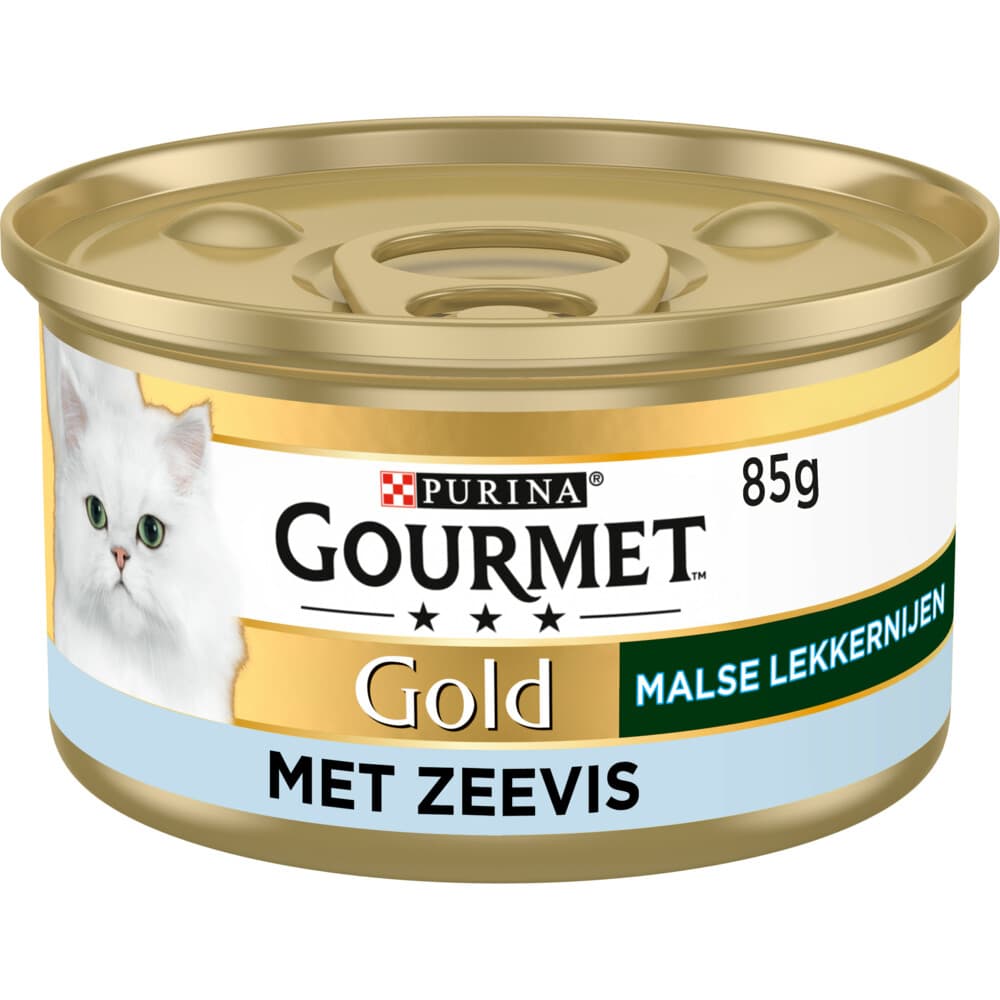 Gourmet Gold Kattenvoer Nat Blik Malse Lekkernijen Zeevis 85 gr