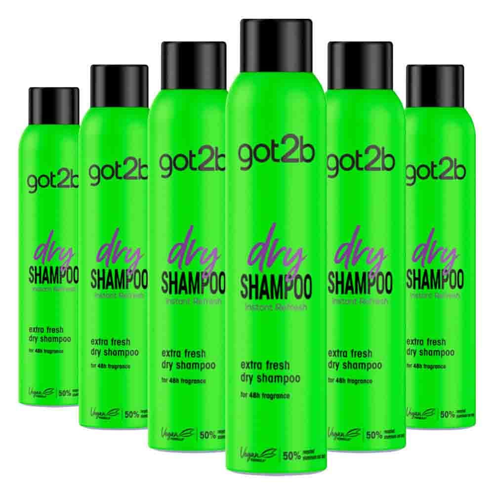 6x Got2b Droogshampoo Fresh&Fabulous 200 ml