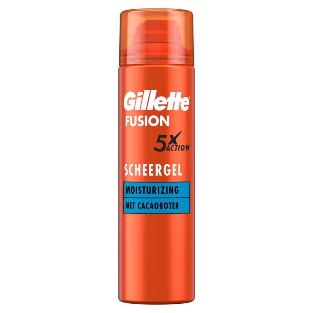 6x Gillette Moisturizing Scheergel Fusion 5 ProGlide 200 ml