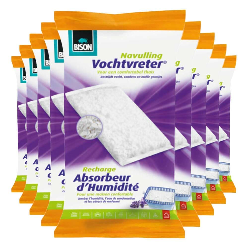 9x Bison Vochtvreter Navulling Lavendel 1 kg
