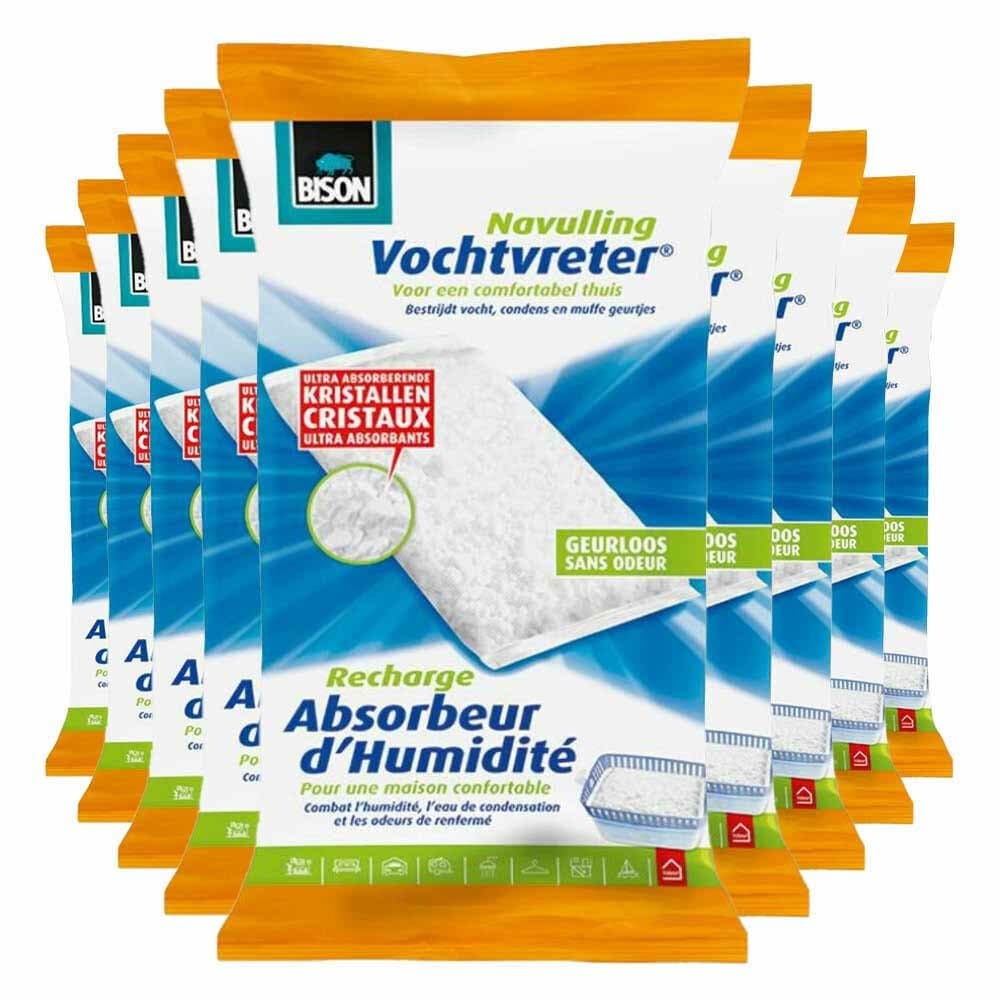 9x Bison Vochtvreter Navulzak 1 kg