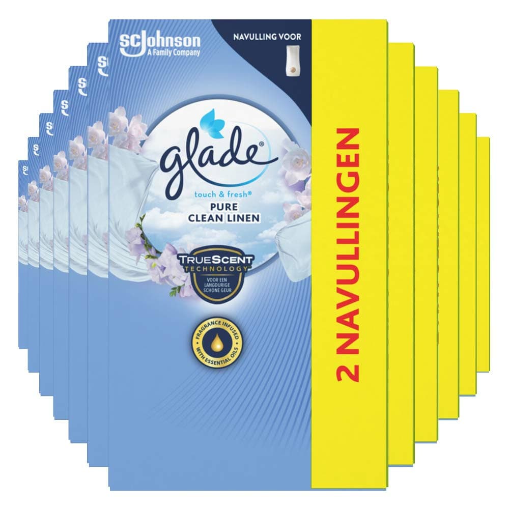 12x Glade Touch&Fresh Pure Clean Linen 10 ml
