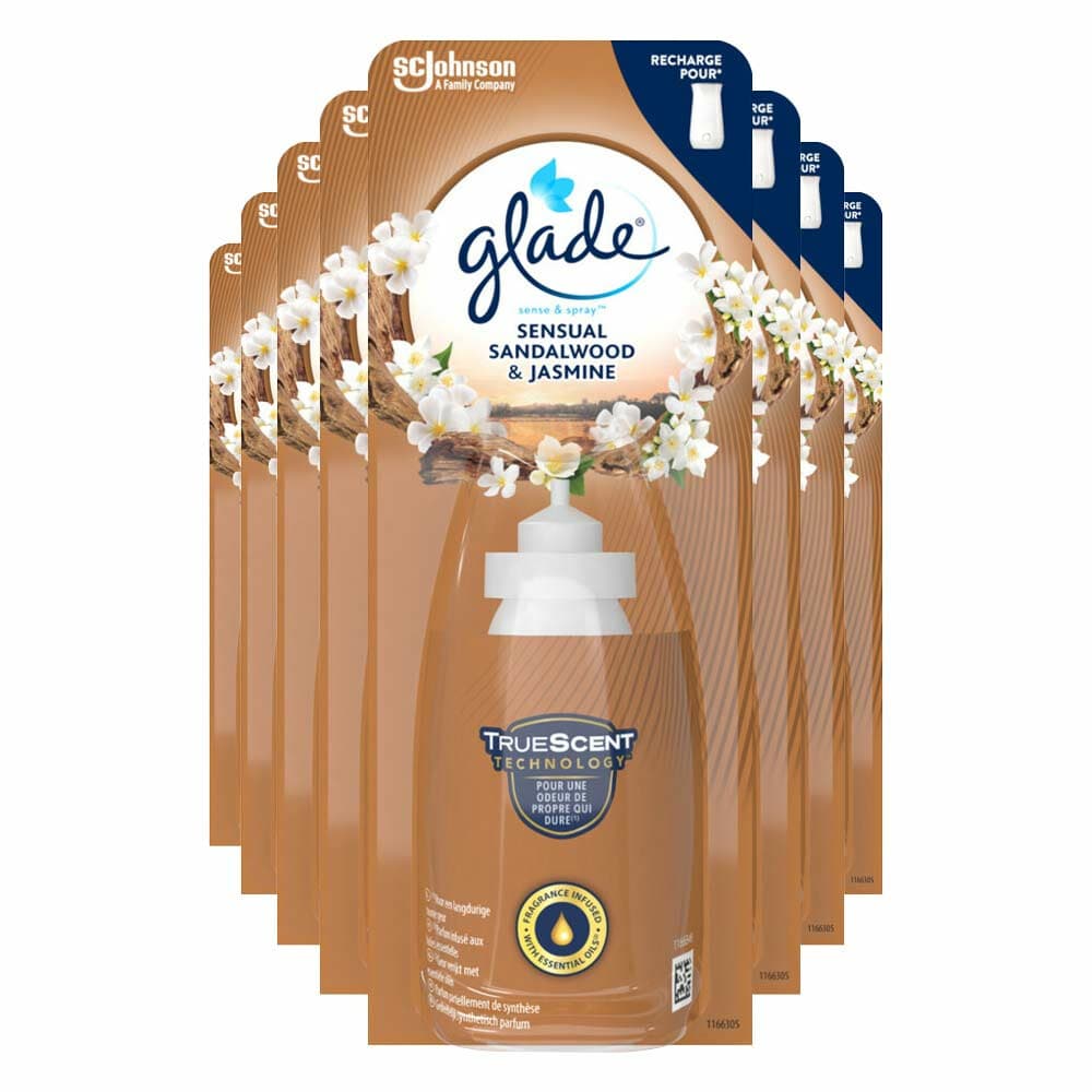 8x Glade Sense&Spray Sensual Sandalwood&Jasmine 18 ml