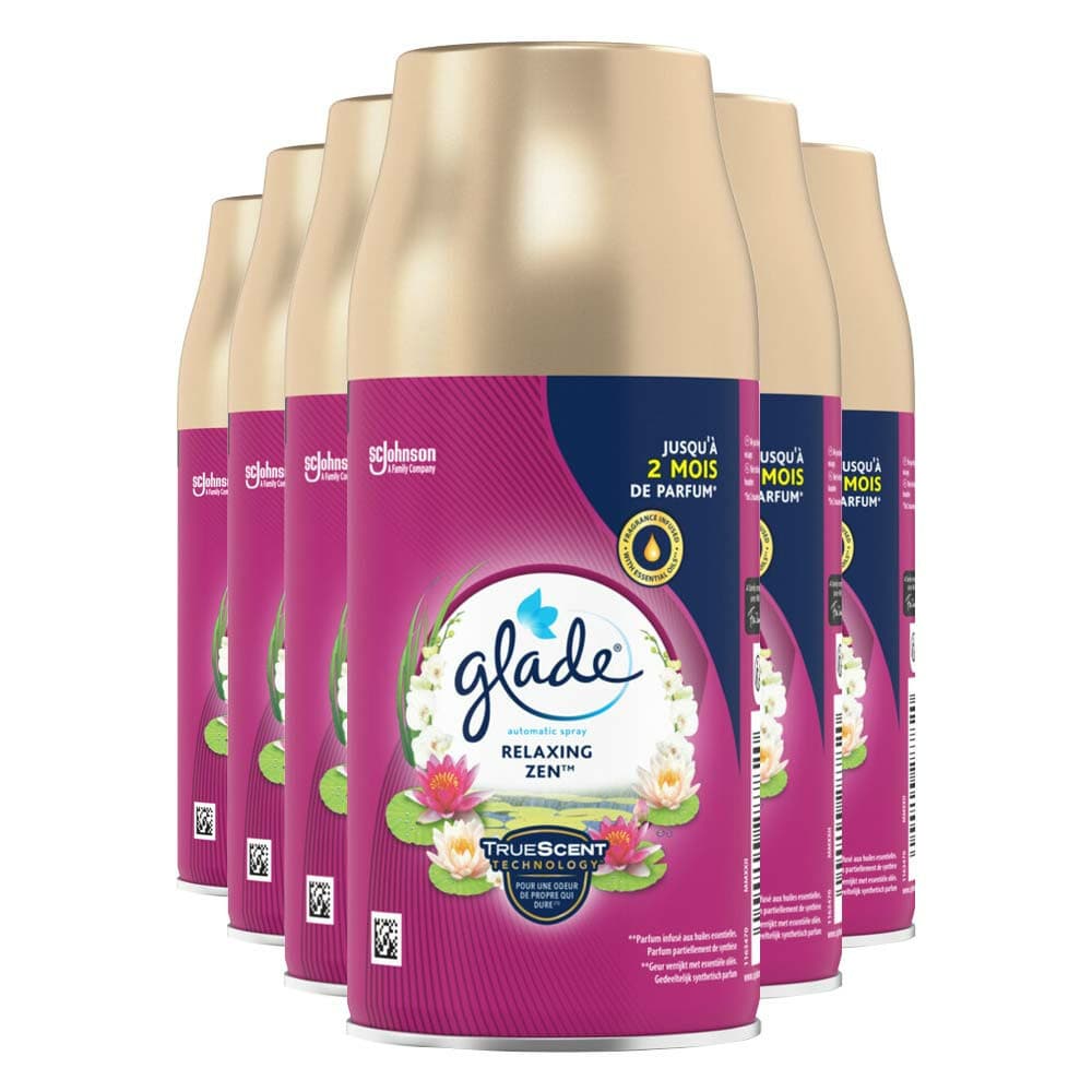 6x Glade Automatic Spray Navulling Relaxing Zen 269 ml