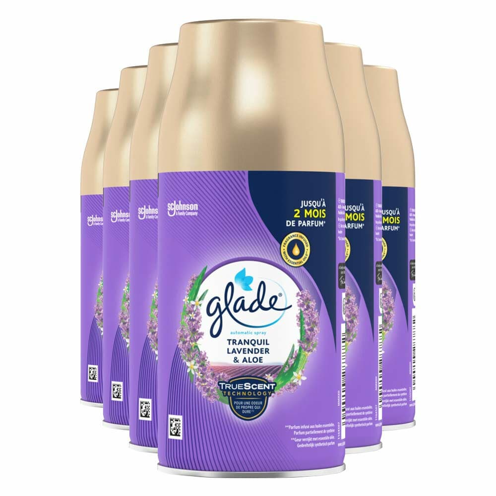 6x Glade Automatic Spray Tranquil Lavender&Aloe 269 ml