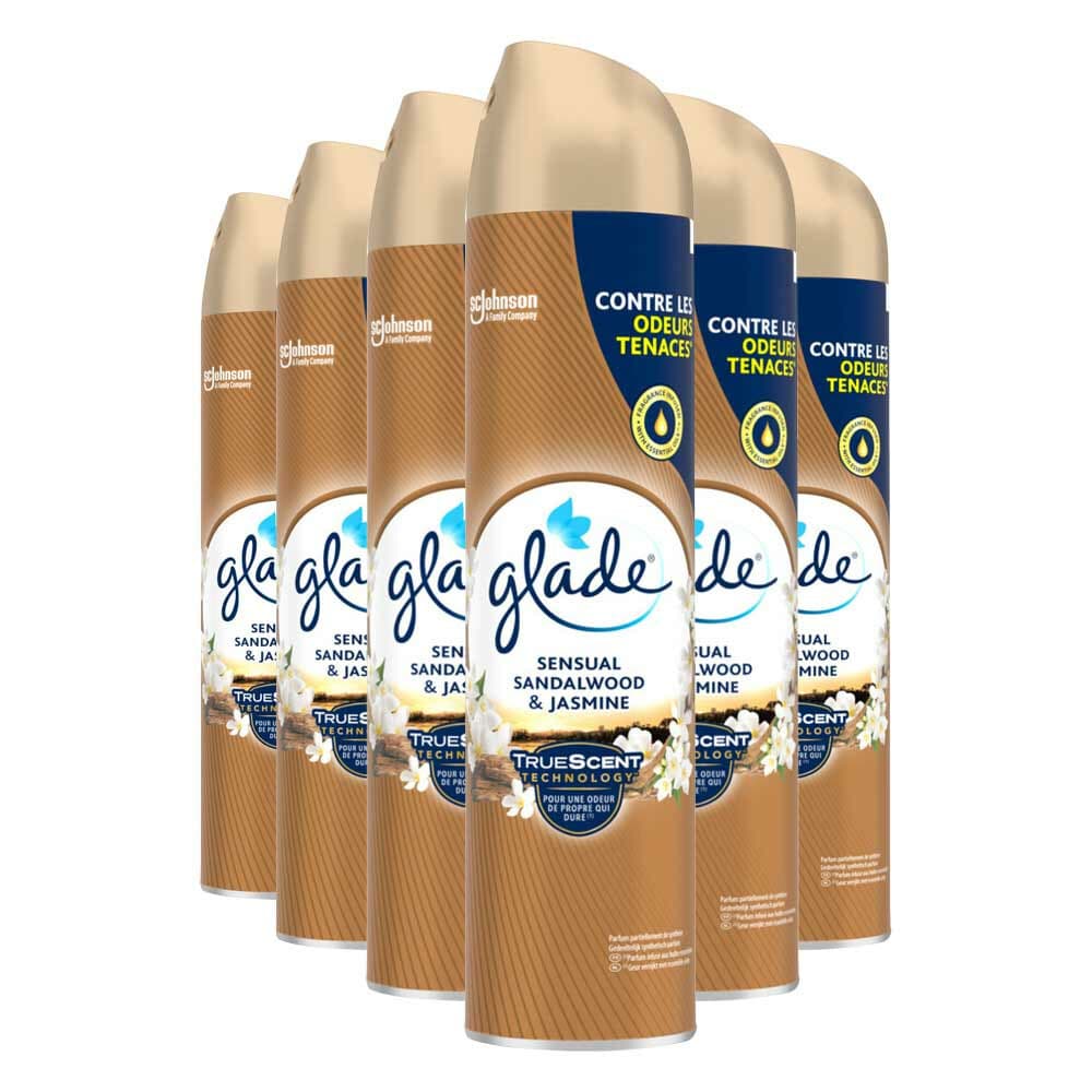 6x Glade Luchtverfrisser Spray Sensual Sandalwood&Jasmine 300 ml