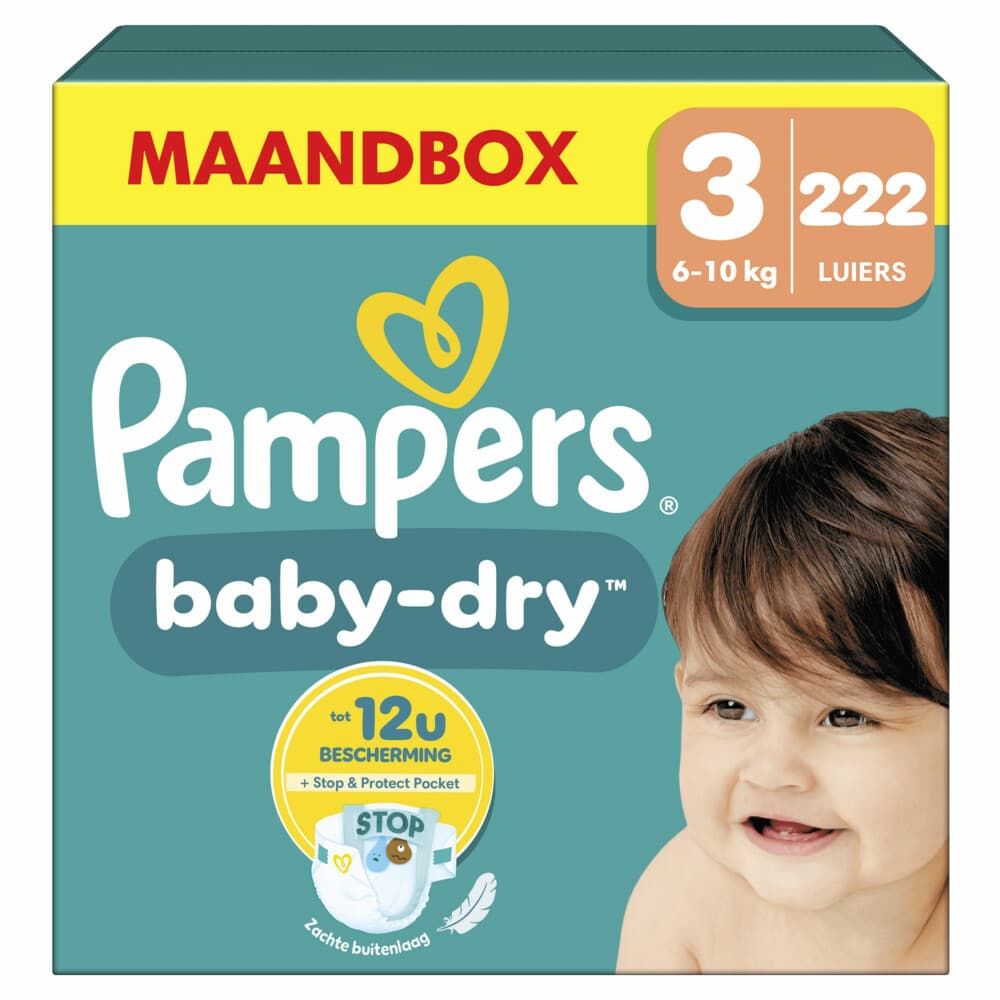 Pampers Baby Dry Luiers Maat 3 (6-10 kg) 222 stuks