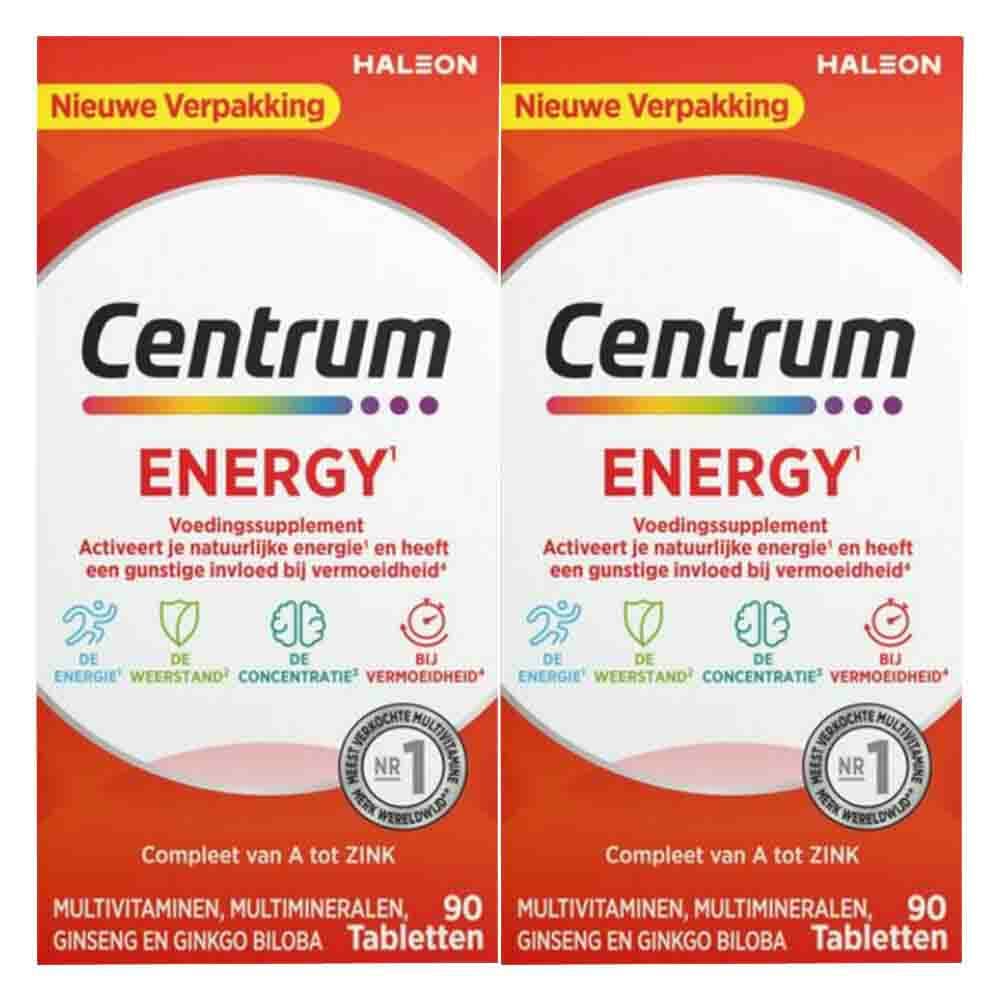 Gratis Verzending: 2x Centrum Energy Multivitaminen 90 tabletten