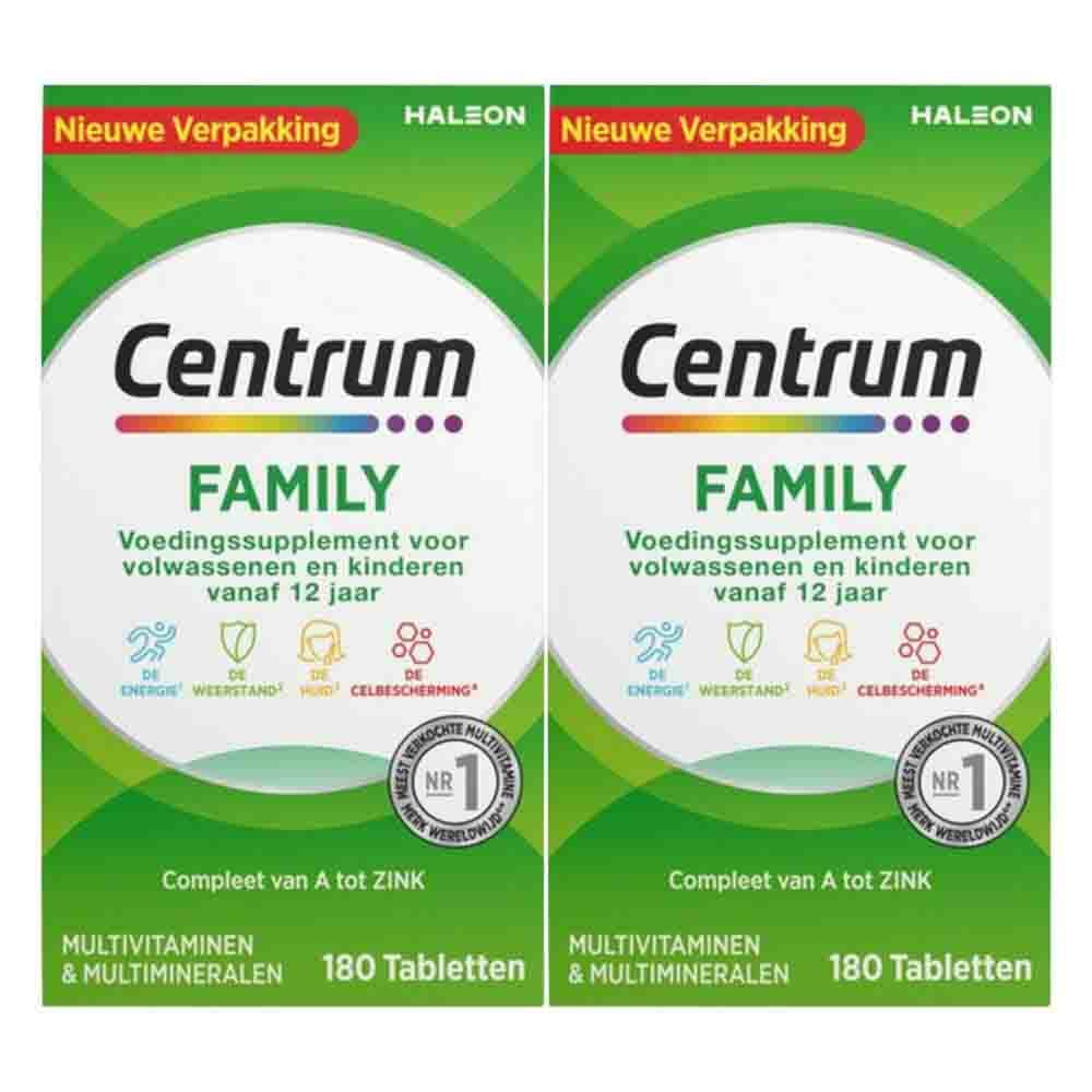 Gratis Verzending: 2x Centrum Family Multivitaminen 180 tabletten
