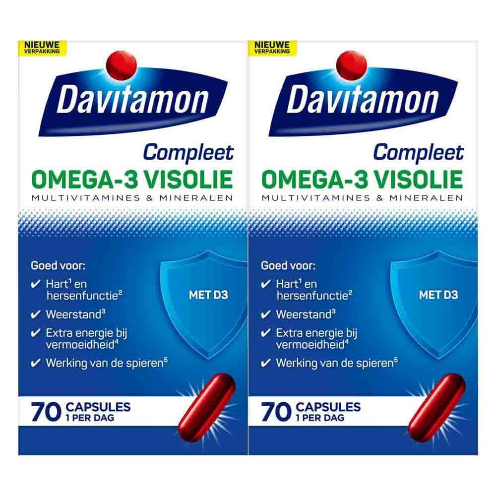 Gratis Verzending: 2x Davitamon Compleet Omega-3 Visolie 70 capsules